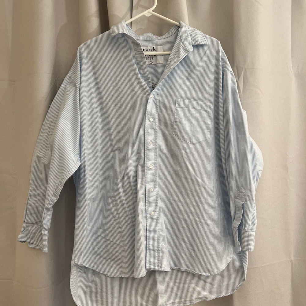Frank & Eileen Light Blue Pinstripe Shirt